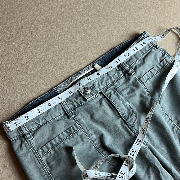 ANTHROPOLOGIE Daughters Of The Liberation Cargo Pants Ankle Zip Green - 29 - Picture 8 of 13